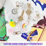 Wrapables Assorted Novelty Characters Keychain, Bag Charm Accessory for Purse Handbag Backpack (Set of 6)