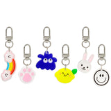 Wrapables Assorted Novelty Characters Keychain, Bag Charm Accessory for Purse Handbag Backpack (Set of 6)