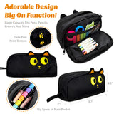 Wrapables 3D Animal Face Pencil Case, Large Capacity 2 Compartment Pencil Pouch for Stationery Tools