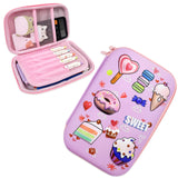 Wrapables Large Capacity EVA Hard Shell 3D Pencil Case, Pencil Storage Box for Stationery Tools, Sweet Treats
