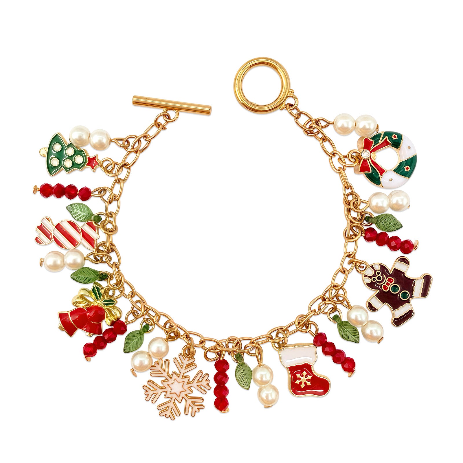 Wrapables Christmas Holiday Charms Friendship Bracelet