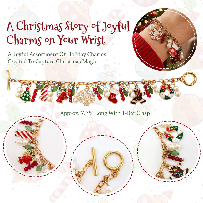 Wrapables Christmas Holiday Charms Friendship Bracelet