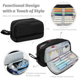 Wrapables 4 Compartment Large Capacity Pencil Case, Pencil Pouch for Stationery Tools