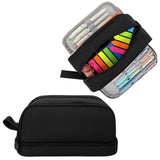 Wrapables 4 Compartment Large Capacity Pencil Case, Pencil Pouch for Stationery Tools