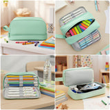 Wrapables 4 Compartment Large Capacity Pencil Case, Pencil Pouch for Stationery Tools
