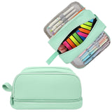 Wrapables 4 Compartment Large Capacity Pencil Case, Pencil Pouch for Stationery Tools