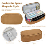 Wrapables Simple Large Capacity Double Compartment Pencil Case, Pencil Pouch for Stationery Tools