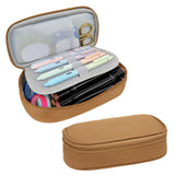 Wrapables Simple Large Capacity Double Compartment Pencil Case, Pencil Pouch for Stationery Tools