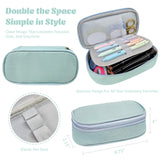 Wrapables Simple Large Capacity Double Compartment Pencil Case, Pencil Pouch for Stationery Tools