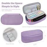 Wrapables Simple Large Capacity Double Compartment Pencil Case, Pencil Pouch for Stationery Tools