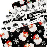 Wrapables 12pcs Christmas Wrapping Paper, Holiday Gift Wrap Paper, Sheets Folded Flat 20L x 27W inches, Black and Red