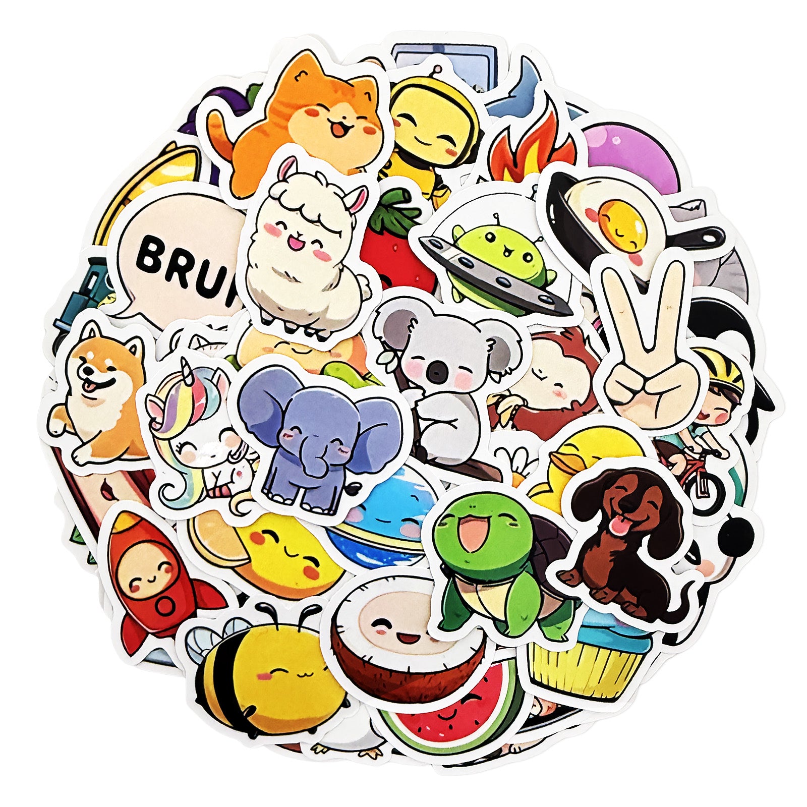 Wrapables Waterproof Vinyl Stickers for Water Bottles, Laptop, Phones, Skateboards, Decals for Teens