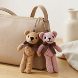 Wrapables Plush Teddy Bear Keychain Bag Charm, Stuffed Animal Doll Accessories (Set of 2)