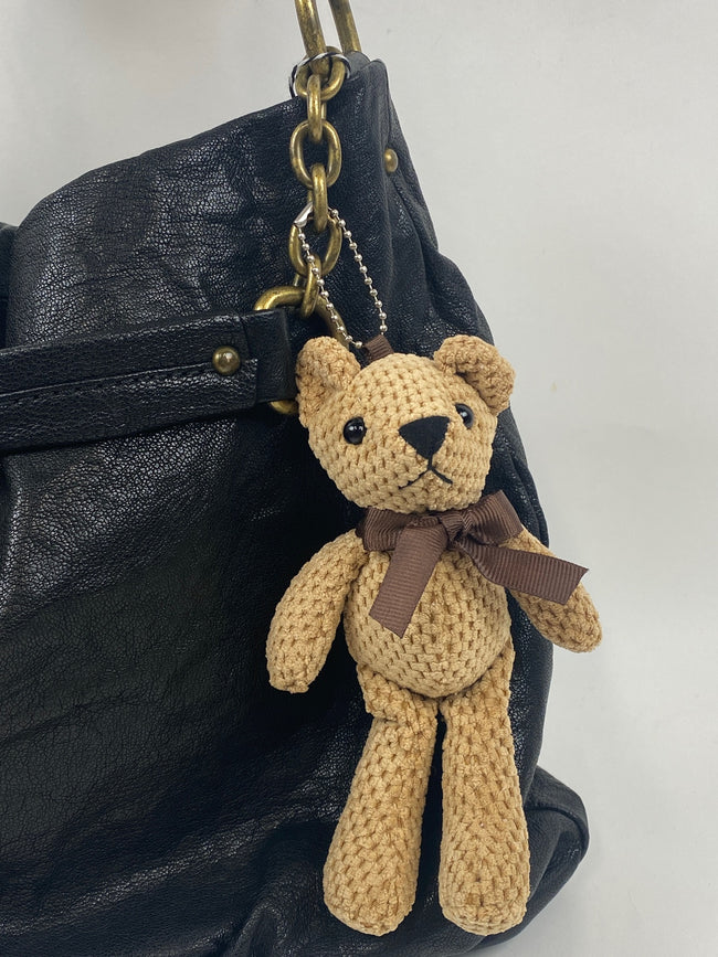 Wrapables Plush Teddy Bear Keychain Bag Charm, Stuffed Animal Doll Accessories (Set of 2)