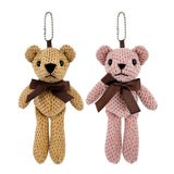 Wrapables Plush Teddy Bear Keychain Bag Charm, Stuffed Animal Doll Accessories (Set of 2)