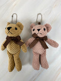 Wrapables Plush Teddy Bear Keychain Bag Charm, Stuffed Animal Doll Accessories (Set of 2)