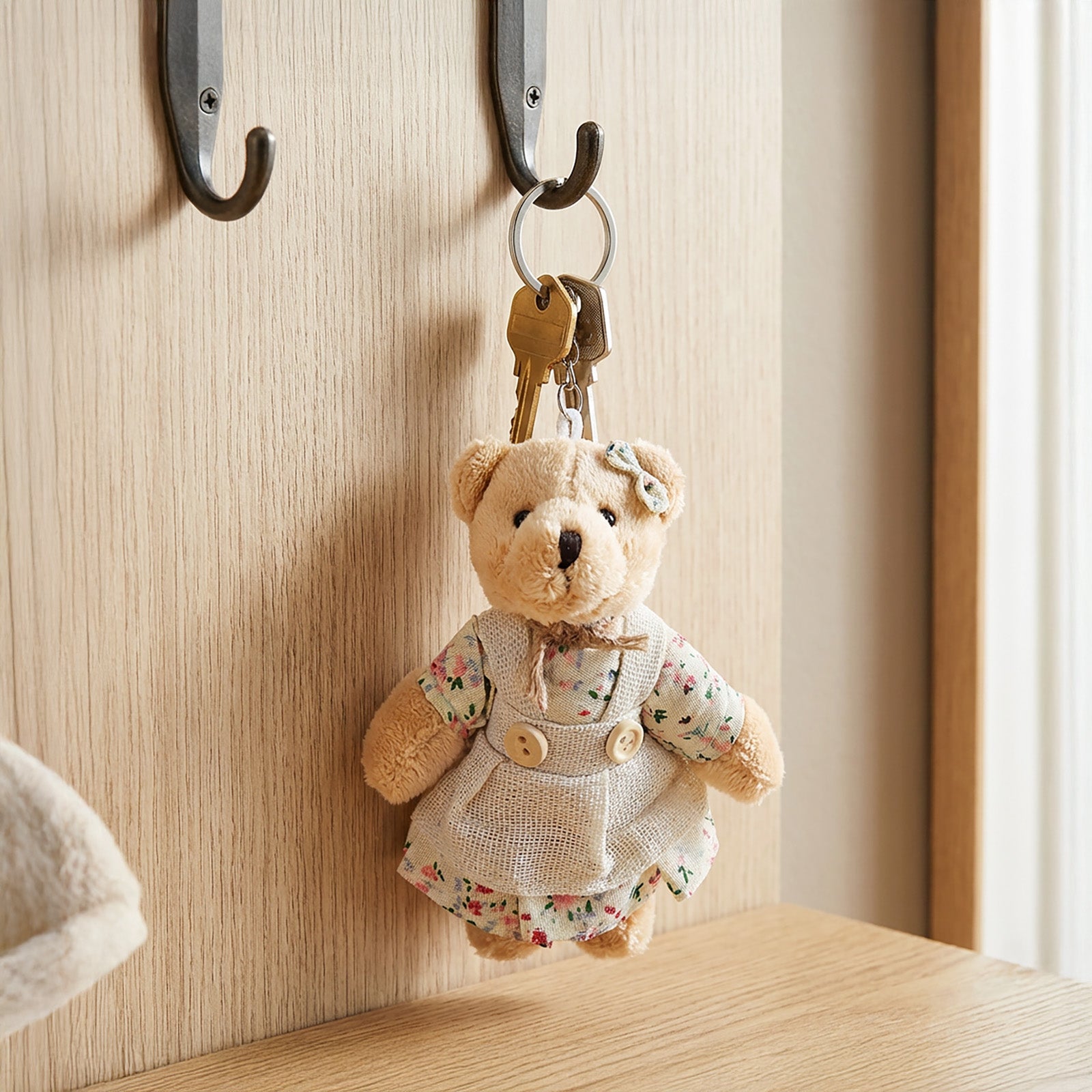 Wrapables Country Floral Plush Stuffed Animal Doll Keychain Bag Charm (Set of 2)