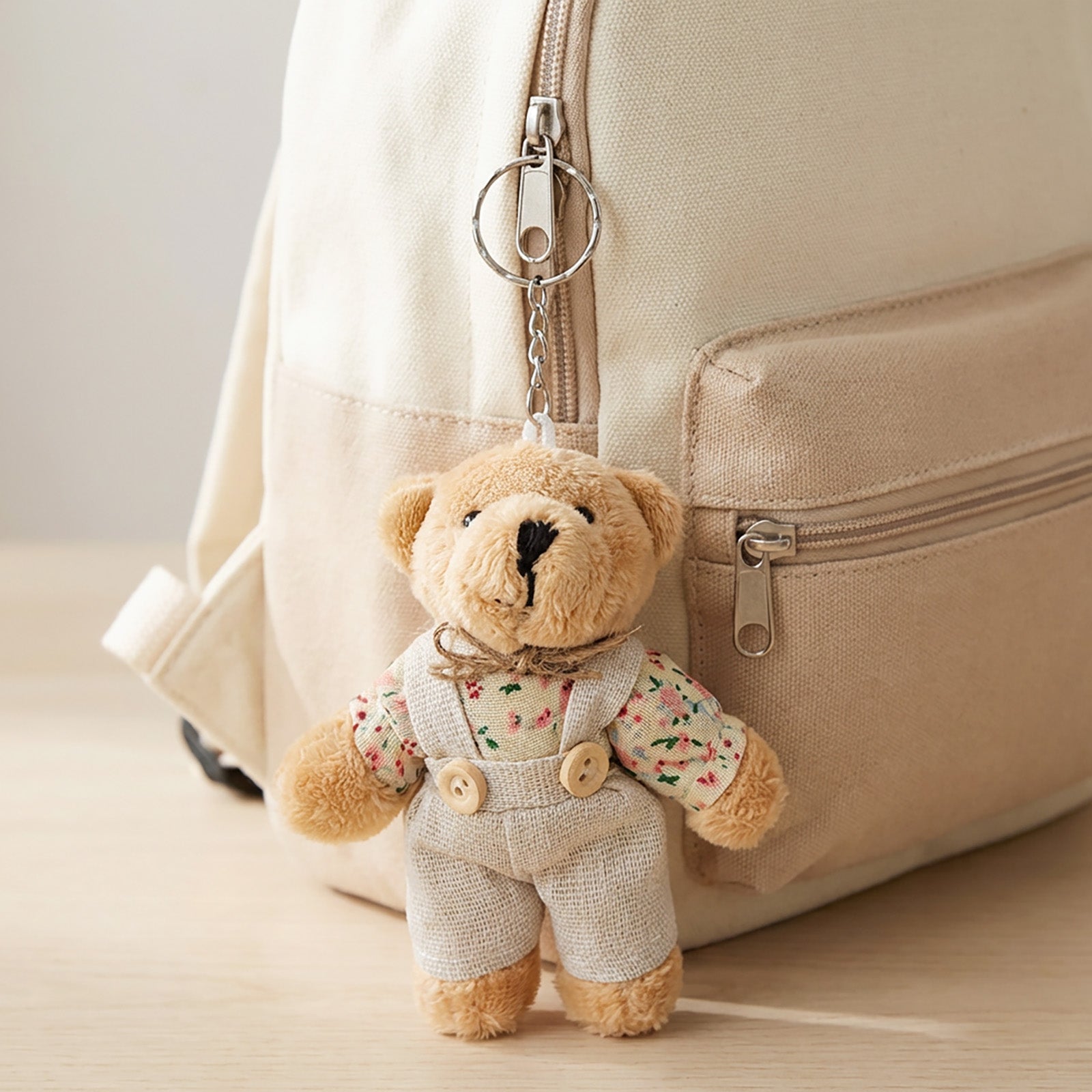 Wrapables Country Floral Plush Stuffed Animal Doll Keychain Bag Charm (Set of 2)