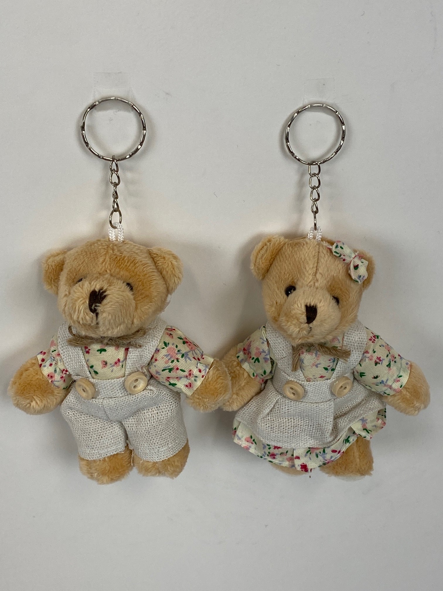 Wrapables Country Floral Plush Stuffed Animal Doll Keychain Bag Charm (Set of 2)