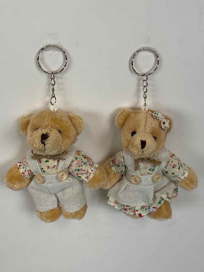 Wrapables Country Floral Plush Stuffed Animal Doll Keychain Bag Charm (Set of 2)