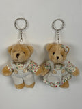 Wrapables Country Floral Plush Stuffed Animal Doll Keychain Bag Charm (Set of 2)