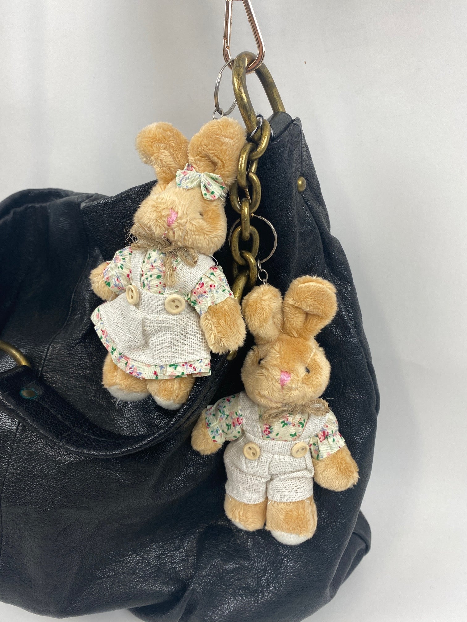 Wrapables Country Floral Plush Stuffed Animal Doll Keychain Bag Charm (Set of 2)