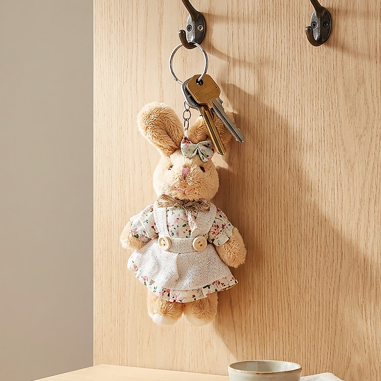 Wrapables Country Floral Plush Stuffed Animal Doll Keychain Bag Charm (Set of 2)