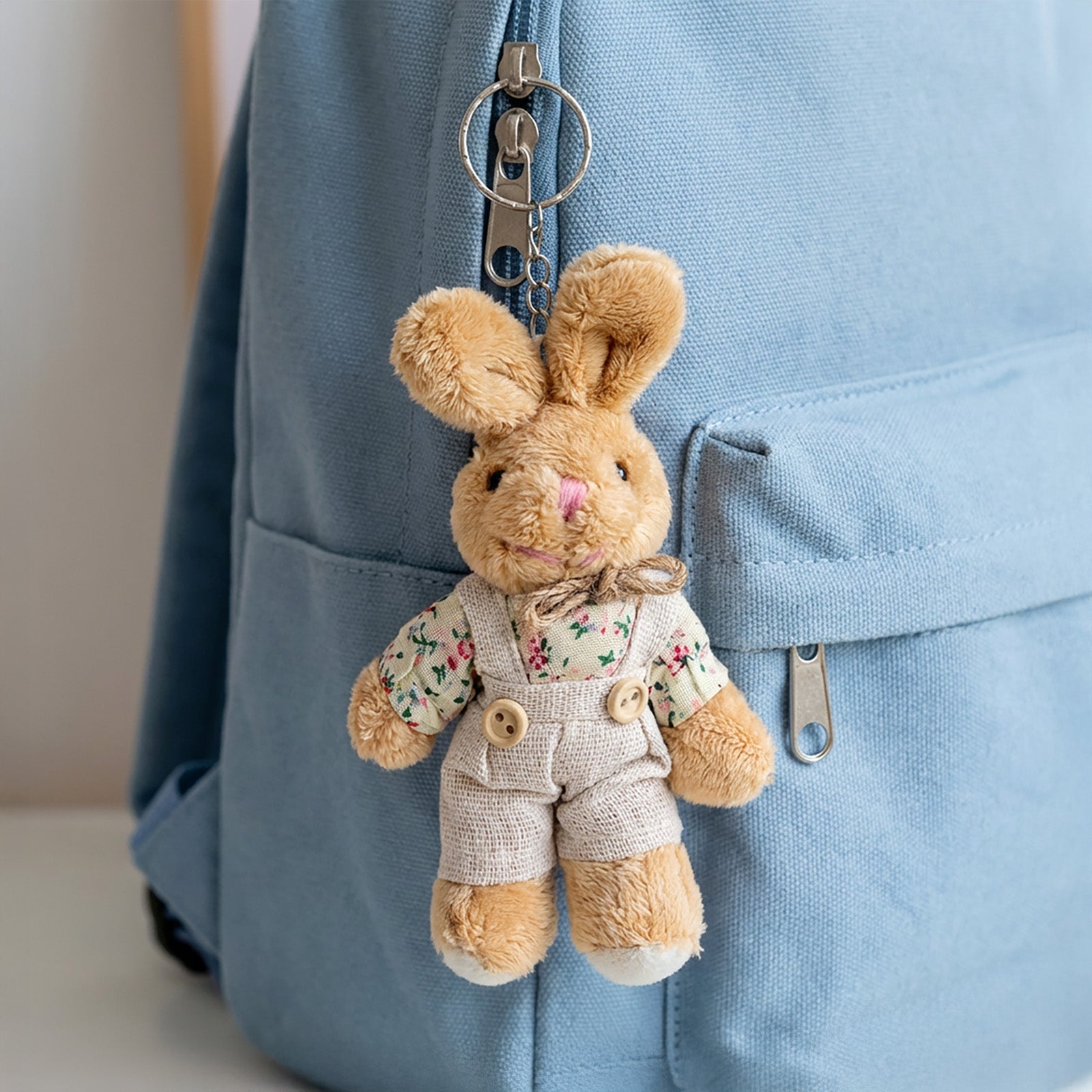 Wrapables Country Floral Plush Stuffed Animal Doll Keychain Bag Charm (Set of 2)