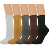 Wrapables Thick Thermal Warm Merino Wool Hiking Socks for Women (Set of 5)