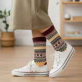 Wrapables Women's Nordic Winter Warm Crew Wool Socks (Set of 5)