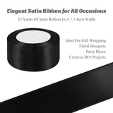 Wrapables Christmas Satin Ribbon for Holiday Gift Wrapping, Weddings, Ribbon Bow, Floral Bouquets, DIY Crafts, 1.5 Inch x 25 Yards