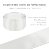 Wrapables Christmas Satin Ribbon for Holiday Gift Wrapping, Weddings, Ribbon Bow, Floral Bouquets, DIY Crafts, 1.5 Inch x 25 Yards