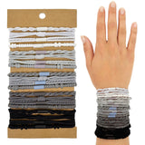 Wrapables Boho Hair Tie Bracelets for Women, No Damage Elastic Hair Bands, Hair Accessories for Thick and Thin Ponytails (20pcs)