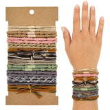 Wrapables Boho Hair Tie Bracelets for Women, No Damage Elastic Hair Bands, Hair Accessories for Thick and Thin Ponytails (20pcs)