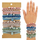 Wrapables Boho Hair Tie Bracelets for Women, No Damage Elastic Hair Bands, Hair Accessories for Thick and Thin Ponytails (20pcs)