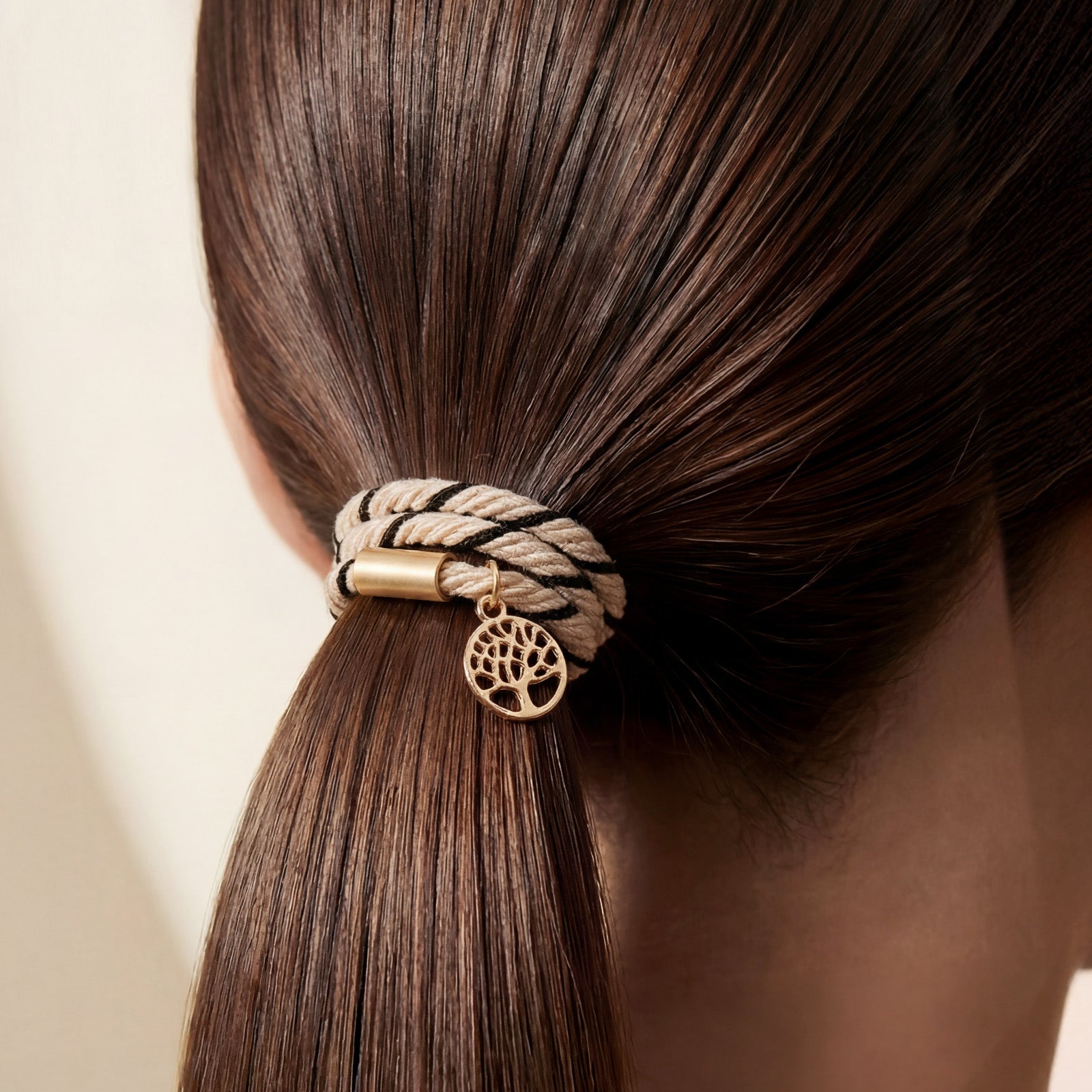 Wrapables Charms and Braided Boho Hair Tie Bracelets for Women, No Damage Elastic Hair Bands, Hair Accessories for Ponytails (10pcs)