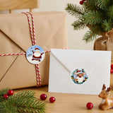 Wrapables 1.5 Inch Christmas Stickers Label Roll, Christmas Stickers for Sealing Cards, Envelopes, Gift Boxes, Party Favors (500pcs), Silly Santa