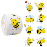 Wrapables 1.5 Inch Sticker Roll, Stickers for Sealing Cards, Envelopes, Gift Boxes, Festive Party Favors (500pcs), Busy Bees