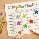 Wrapables 1.5 Inch Holographic Glitter Sticker Roll, for Sealing Envelopes, Gift Boxes, Journal, Party Decor and Supplies (500pcs), Smiling Stars