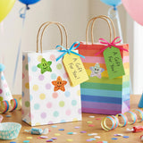 Wrapables 1.5 Inch Holographic Glitter Sticker Roll, for Sealing Envelopes, Gift Boxes, Journal, Party Decor and Supplies (500pcs), Smiling Stars