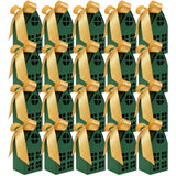 Wrapables Festive Christmas House Shaped Gift Boxes with Ribbons for Weddings, Housewarming, Cookies, Candies, Treats, Party Favors