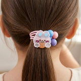 Wrapables Ouchless Floral Spring Hair Ties with Bunnies, Flowers, and Butterflies, Easter Ponytail Holders (10pcs)