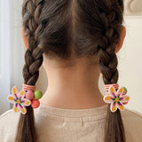 Wrapables Ouchless Floral Spring Hair Ties with Bunnies, Flowers, and Butterflies, Easter Ponytail Holders (10pcs)