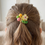 Wrapables Ouchless Floral Spring Hair Ties with Bunnies, Flowers, and Butterflies, Easter Ponytail Holders (10pcs)