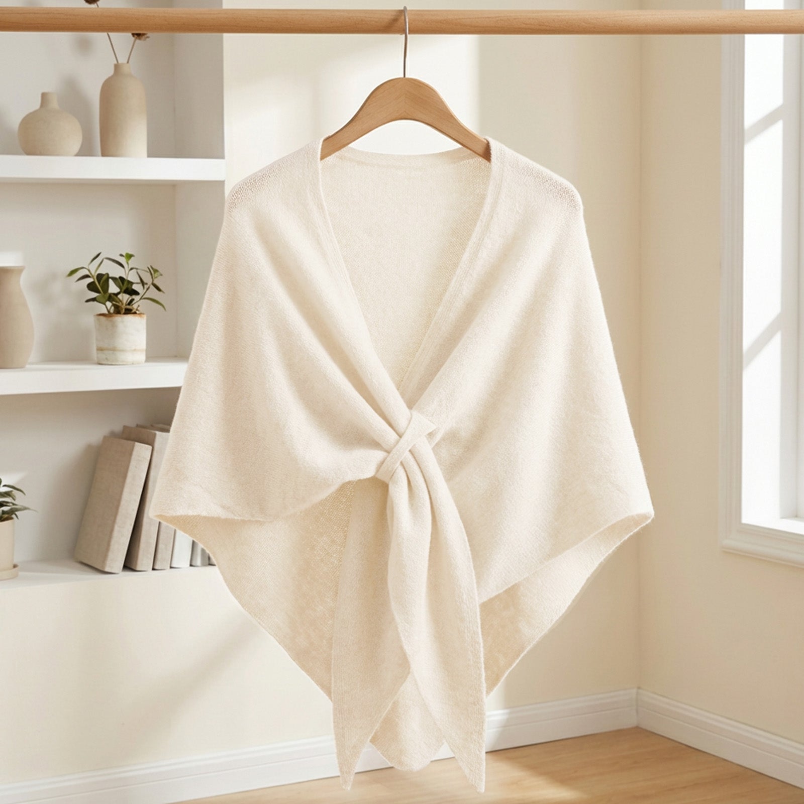 Wrapables Thick Wool Blend Triangle Winter Scarf Shawl for Women