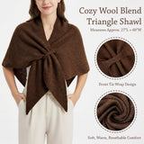 Wrapables Thick Wool Blend Triangle Winter Scarf Shawl for Women