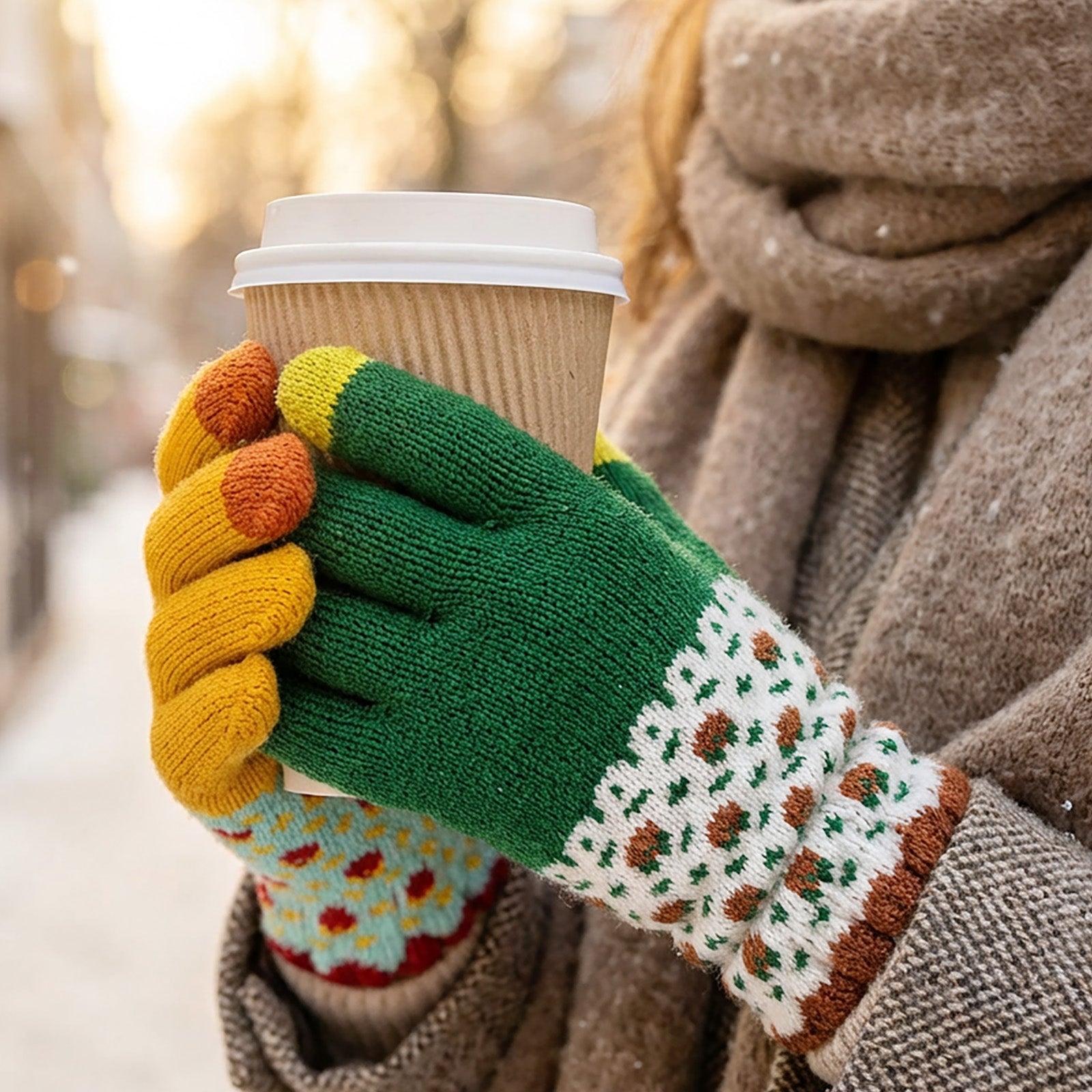 Wrapables Cold Weather Touchscreen Texting Gloves for Women (Set of 2)