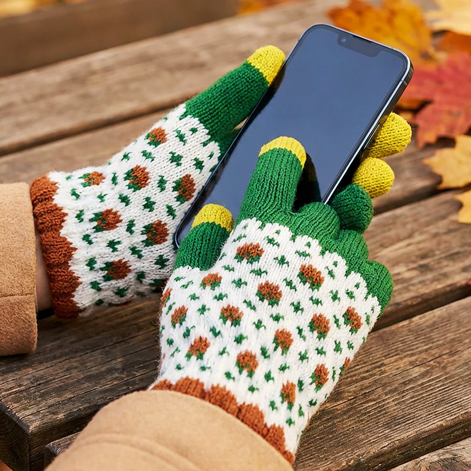 Wrapables Cold Weather Touchscreen Texting Gloves for Women (Set of 2)