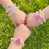 Wrapables Girls Princess Dress-Up Beaded Bracelet Jewelry for Party Favors, Goodie Bags, Birthday Parties (Set of 5)