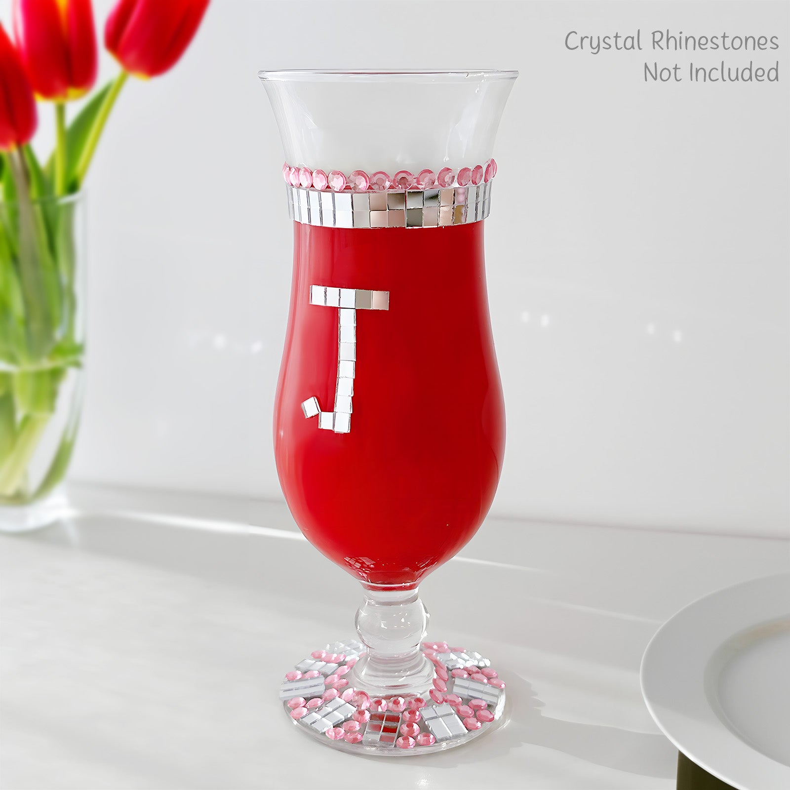 Wrapables 5mm x 5mm Self Adhesive Mosaic Glass Mirror Tile Stickers, 1592pcs for Arts and Crafts, Home Decoration, Silver